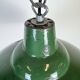 Industrial British Green Enamel Factory Pendant Lamp, 1960s