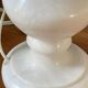 Paire lampes albâtre vintage