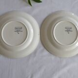 Set of 4 Digoin Sarreguemines dessert plates Versailles model