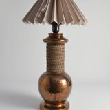 Mid-century Modern Copper-hued Ceramic Table Lamp by Bitossi for Bergboms, 1970s