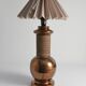 Mid-century Modern Copper-hued Ceramic Table Lamp by Bitossi for Bergboms, 1970s
