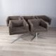 "Cubica" metal and fabric swivel armchair designed by Verzelloni