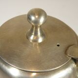 Silver-plated metal coffee pot and milk jug