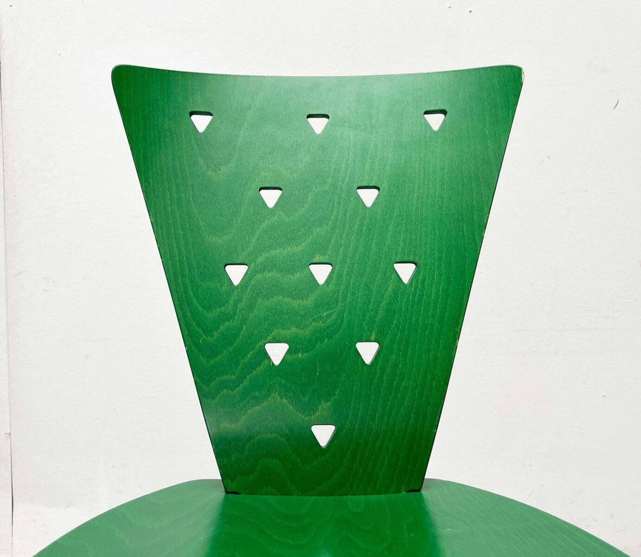 Chaise postmoderne italienne verte, années 1980