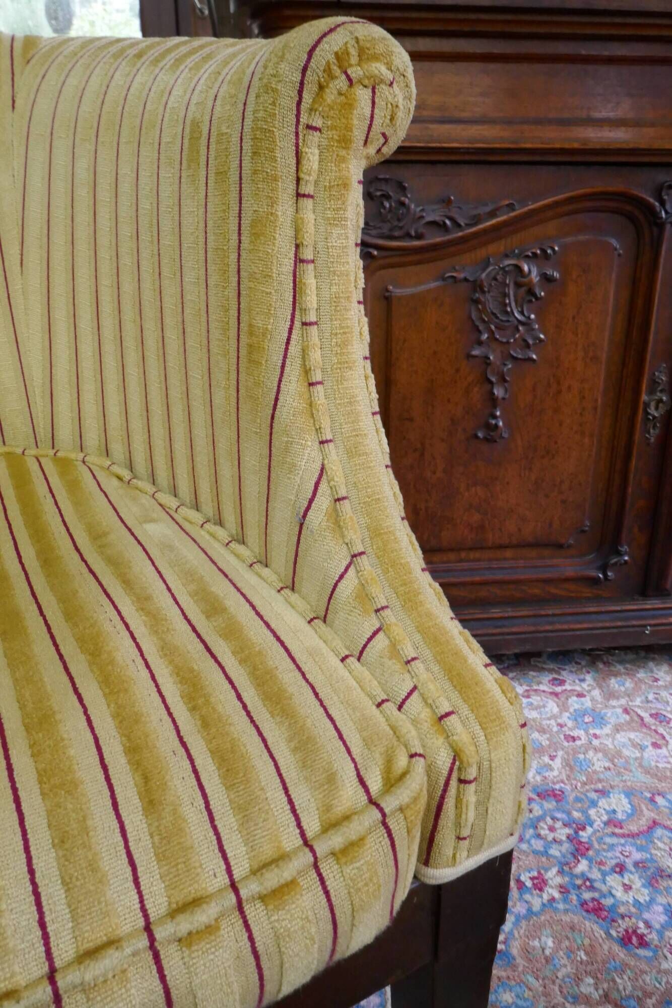 Art Deco set – 2 cabriolet armchairs and 1 matching chair, 1930s