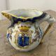 Small antique jug in faience from Les Sables d'Olonne, hand-painted.