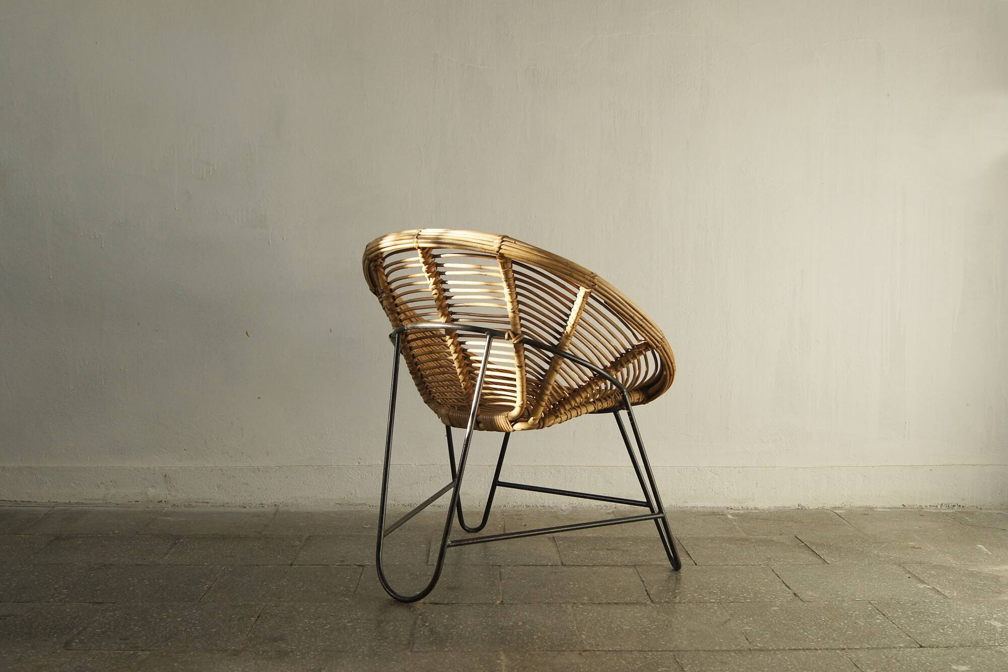 Vintage Wicker Side Chair