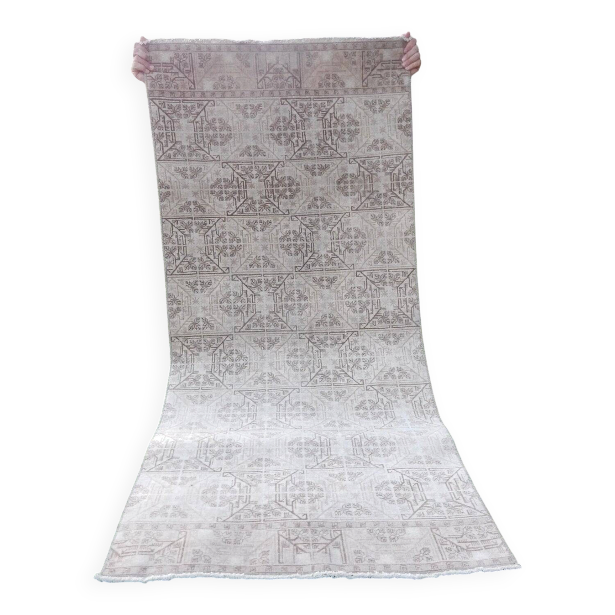 Vintage Turkish rug handmade 84x184 cm