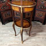 Pair of Louis XV style bedside tables in marquetry