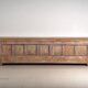Antique polychrome carved low cabinet in pine – Xinjiang, circa 1900