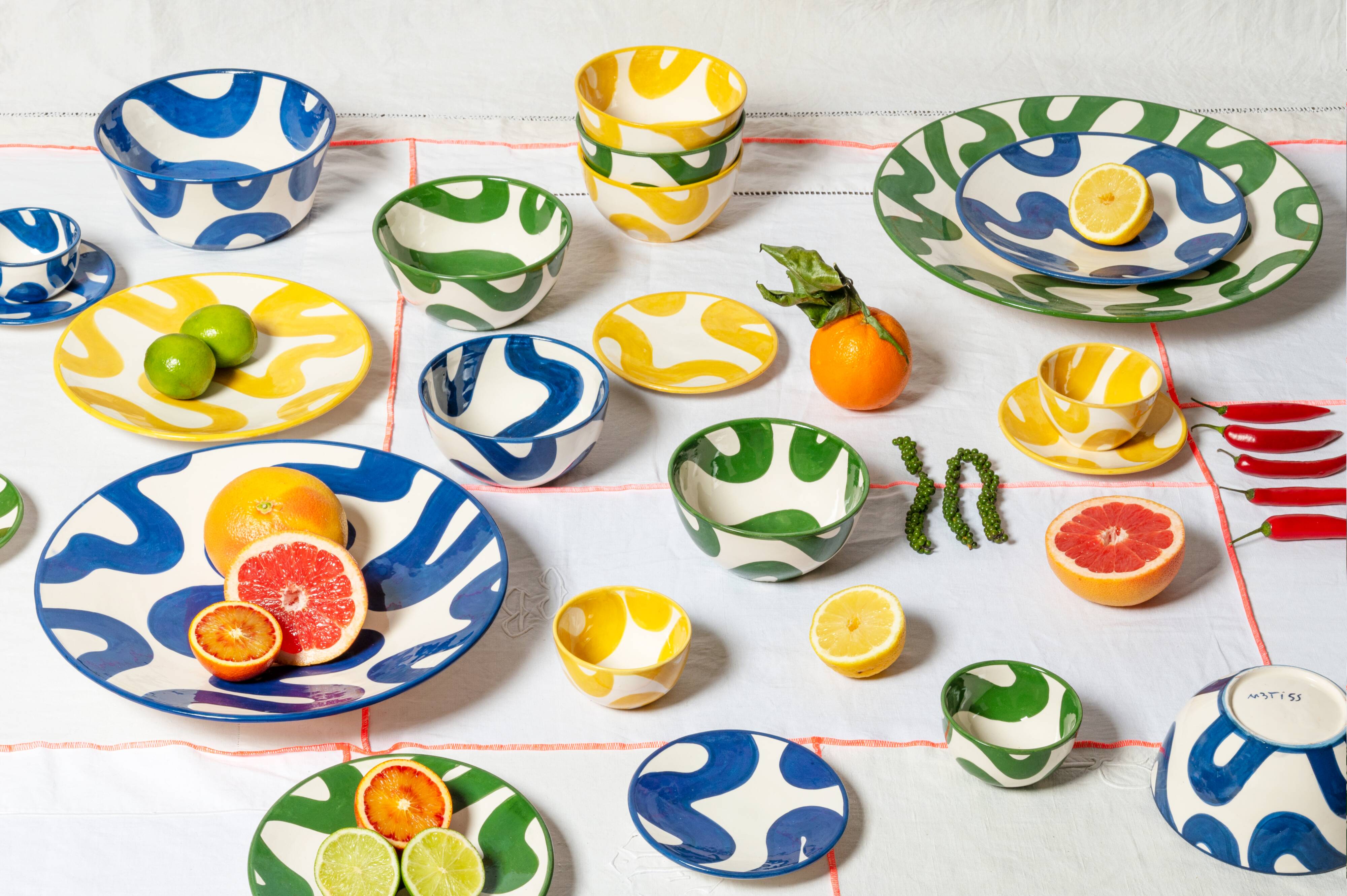 Assiette moyenne - PINCEAU bleu