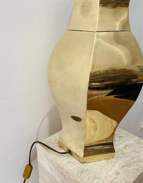 Pied de lampe en laiton années 1970