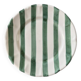Green striped plate