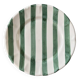 Assiette rayure vert