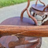 Pair of antique Chinese carved mahogany armchairs, circa 1960s