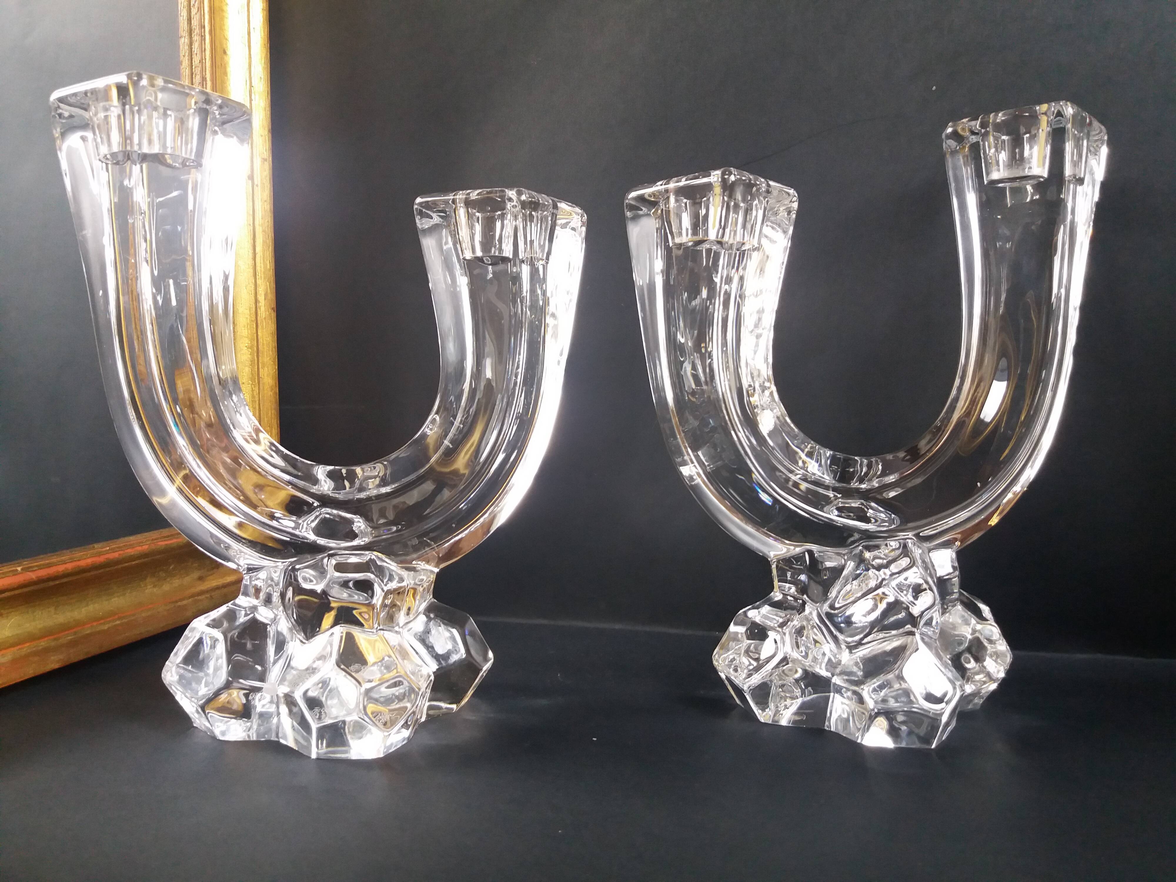 Pair crystal chandeliers