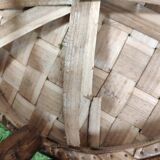 Vintage braided chestnut chair