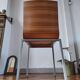 Italian design chair Pedrali "Kuadra" in Zebrano wood