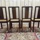Série de 4 chaises art déco cannées