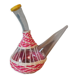 Vintage pink scoubidou carafe