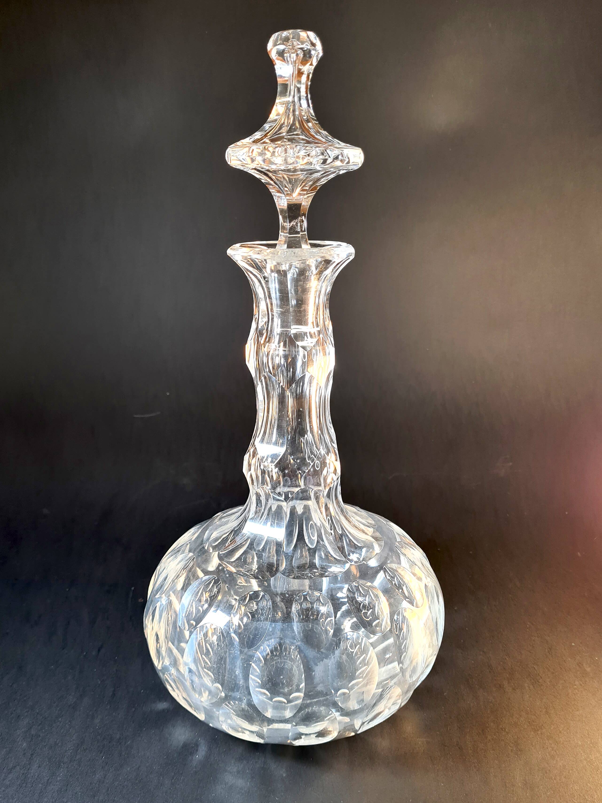 Cut crystal carafe – high-end piece, invoice from a prestigious brand.