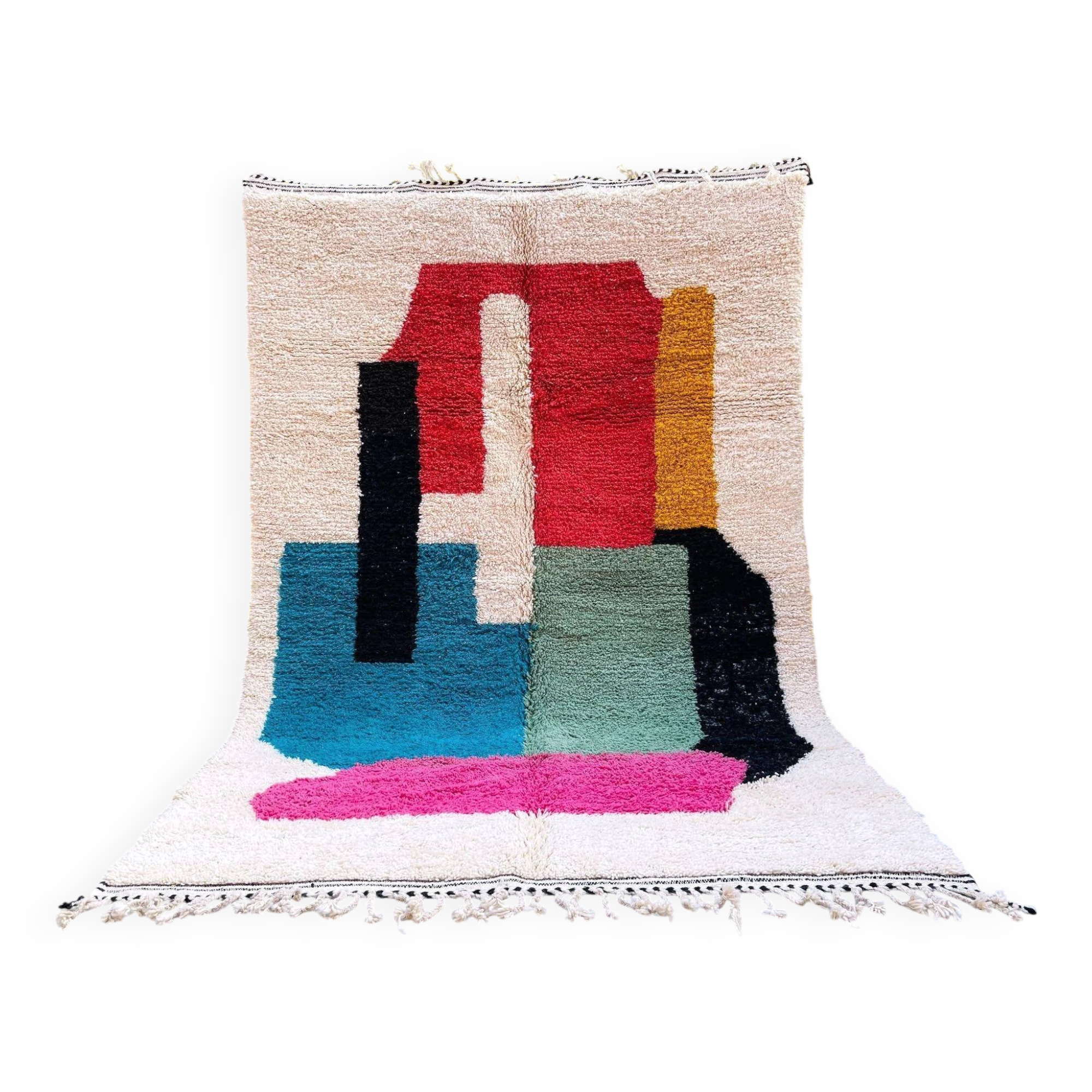Abstract Moroccan rug - Beni Ouarain rug 2.5/1.5