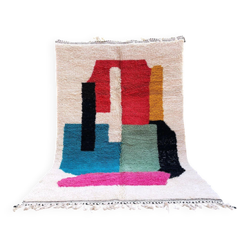 Tapis marocain abstrait - Tapis beni ouarain 2.5/1.5