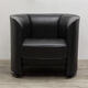 Fauteuil cabriolet Arfa en cuir noir