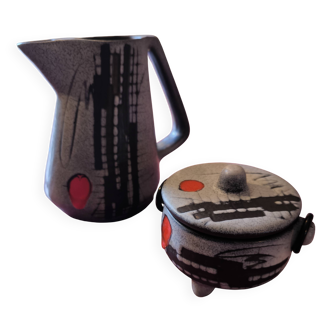 Pichet et bonbonnière François Caleca, Vallauris