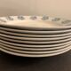 9 flat plates in old earthenware, Sarreguemines and Digoin, model René