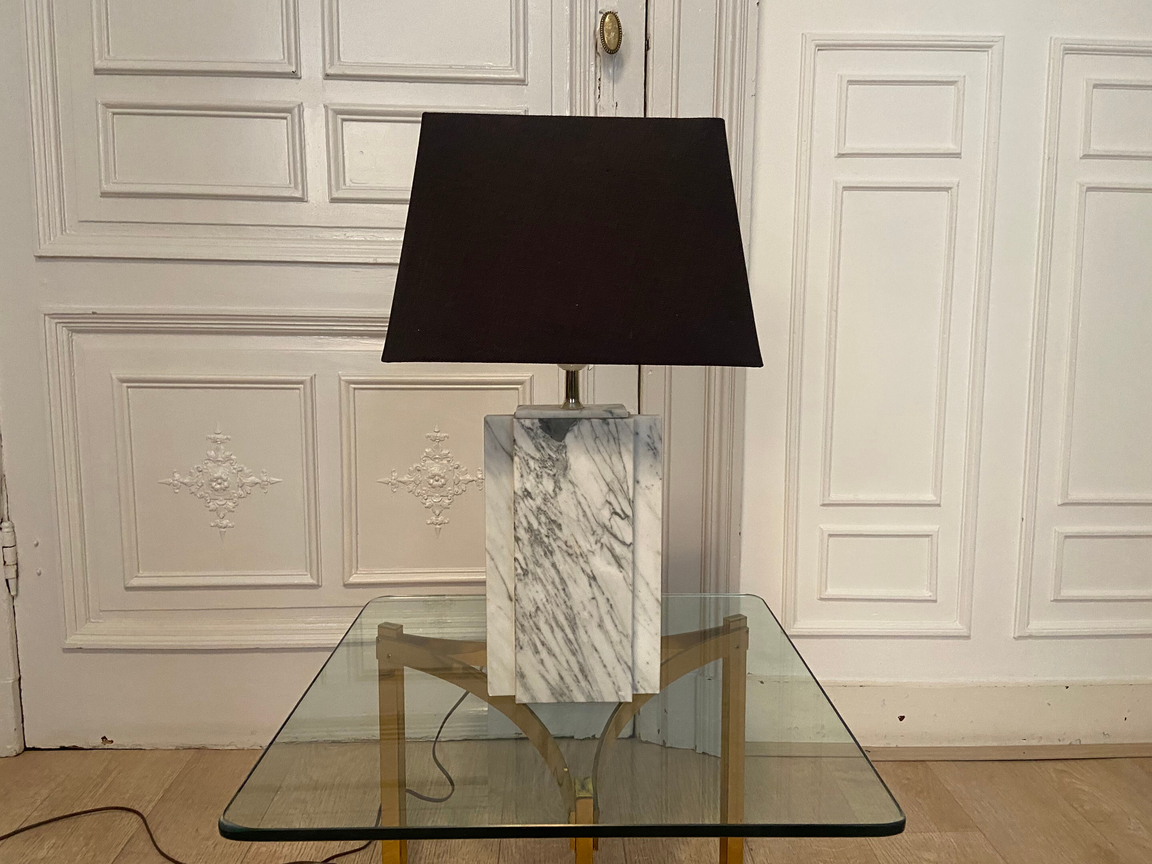 Marble bedside lamp, 1980s