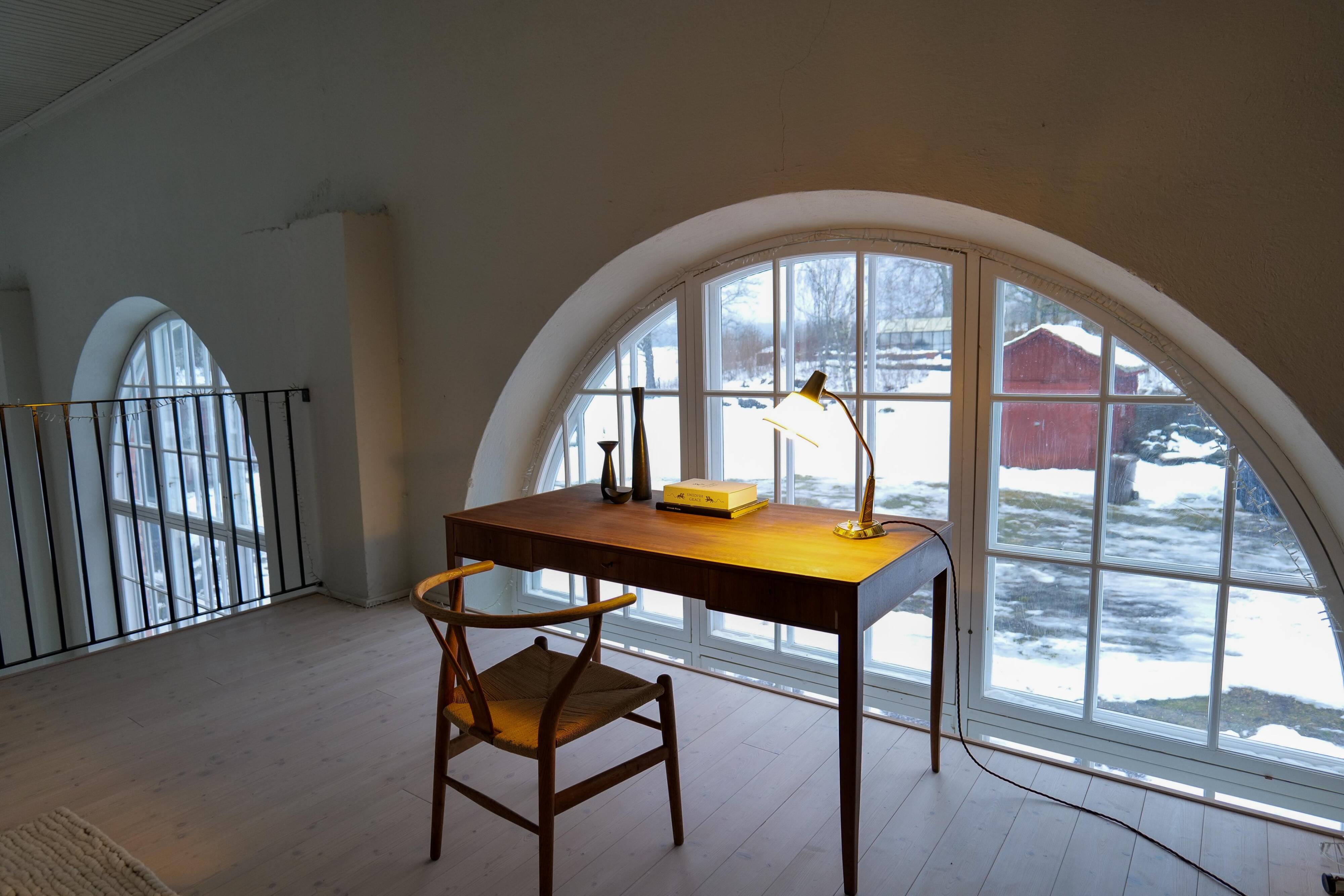 Table lamp in brass E1139 by Sonja Katzin for ASEA, Swedish design 1940.