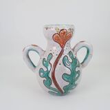 Large vase with handle by Daniel Etienne in Vallauros