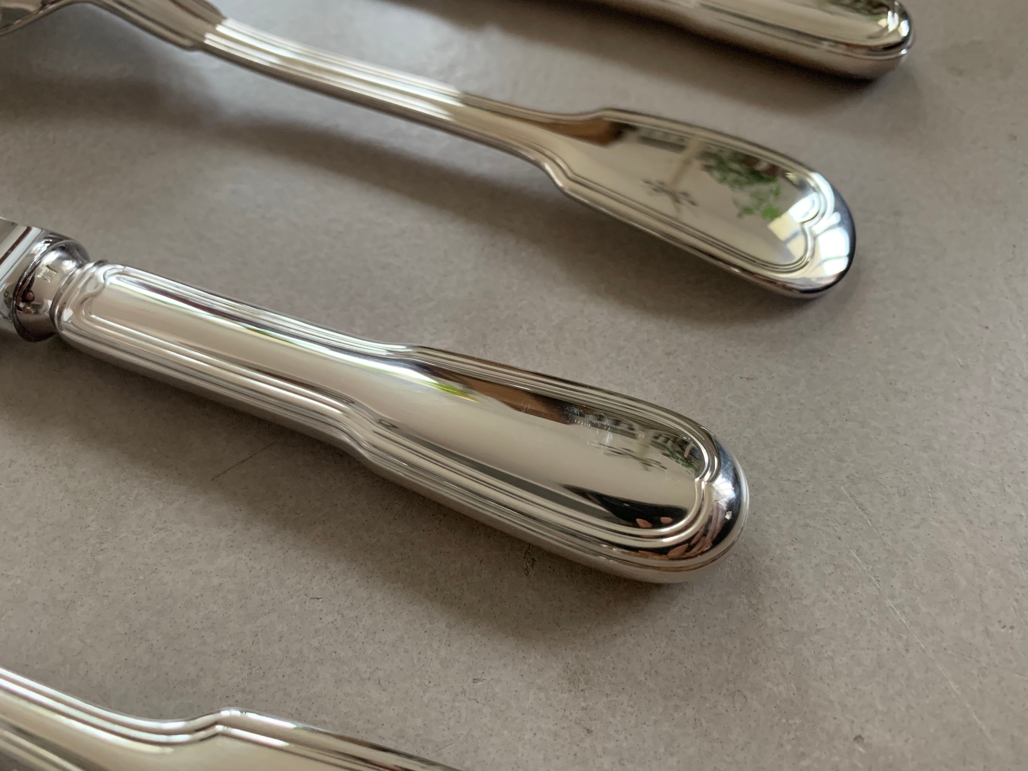 Set 6 silver cutlery Christofle chinon model