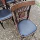 Set of 6 vintage black leatherette bistro chairs