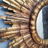 Mirror sun carved wood gilded period early 20th century