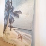 Vintage painting with exotic decorations