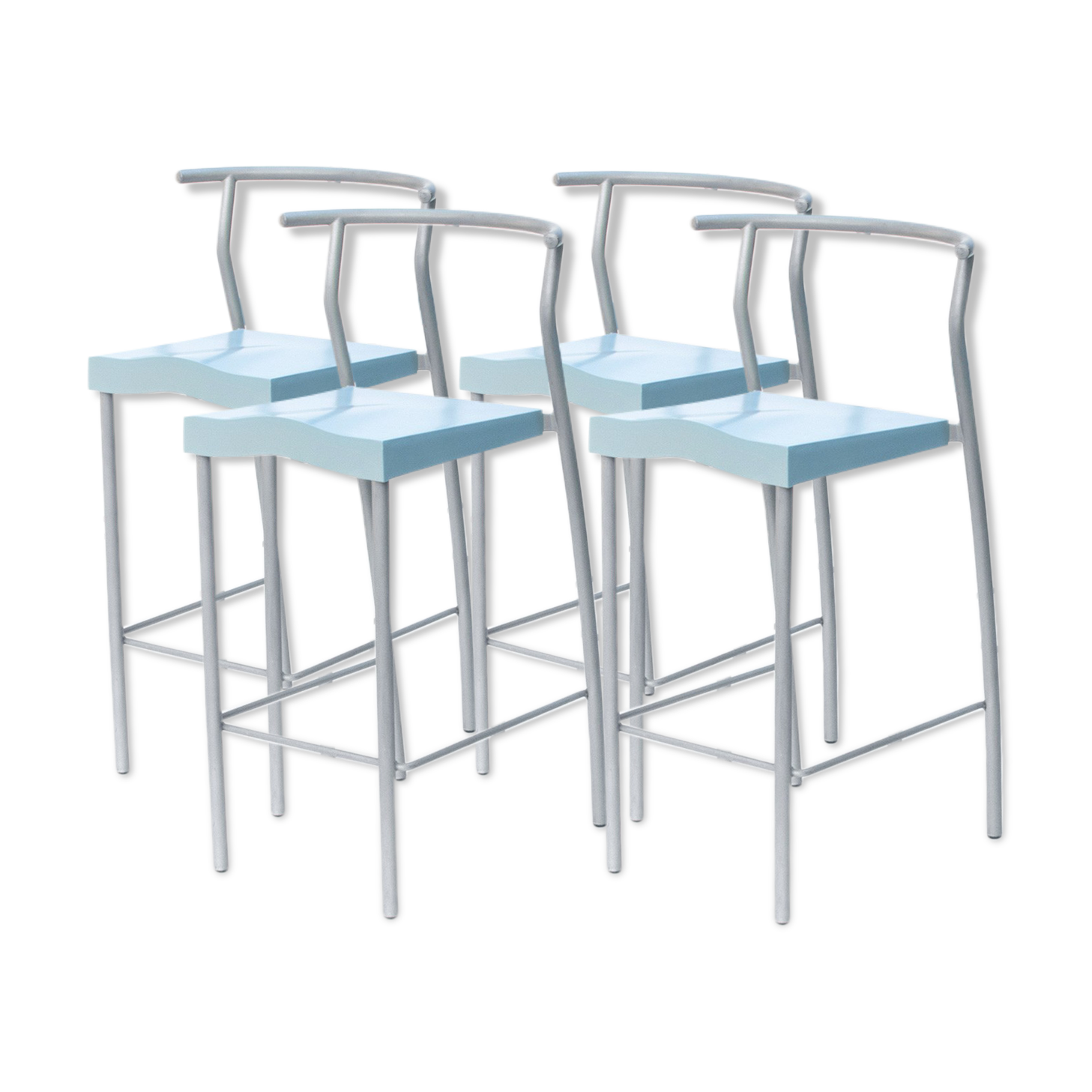 4 high stools "HI GLOB" by Philippe Starck, Kartell edition