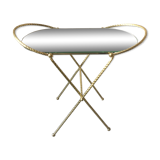 Brass sidetable with mirror tray
