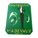 Vve A Devaux champagne advertising plate