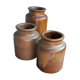 Lot de 3 pots en grès, anciens pots à moutarde
