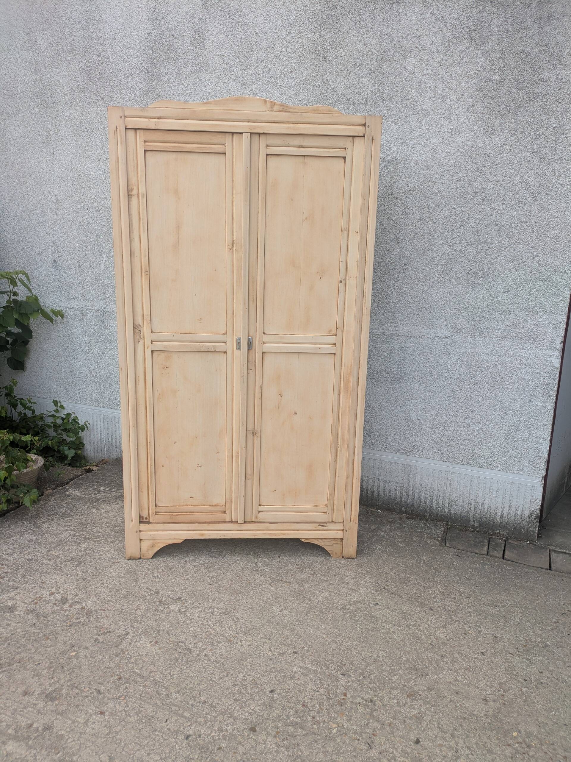 Natural wood cabinet