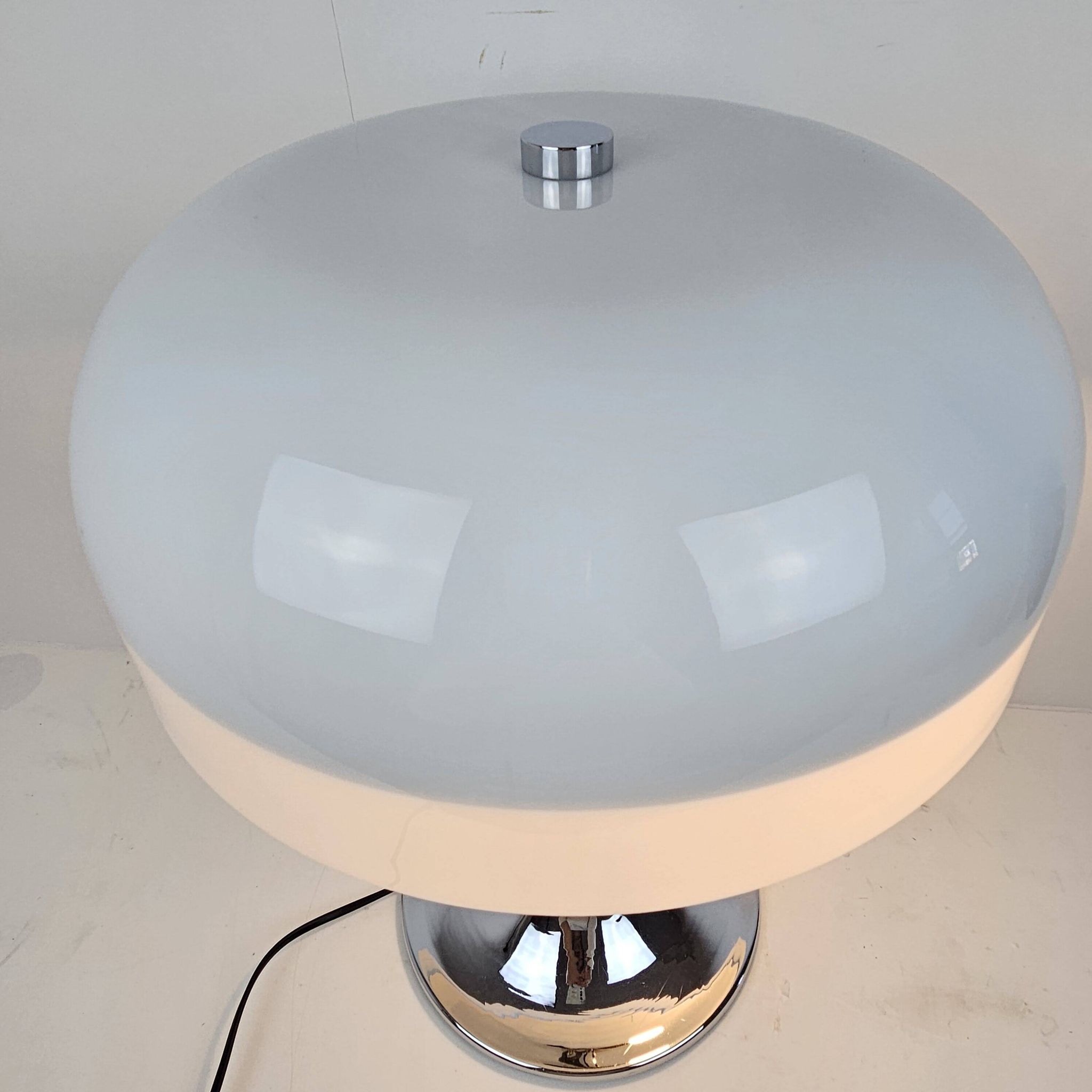 Mushroom Table Lamp in Chrome, Italy 1970's
