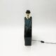 Polygonal black ceramic iridescent lamp 1980s memphis milano light table retro