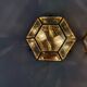 Set of 2 hexagonal wall lamps by Sothis, Italy 1980s