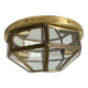 Faceted glass and brass ceiling light