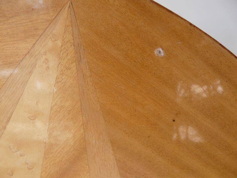 Table low tripod vintage inlaid