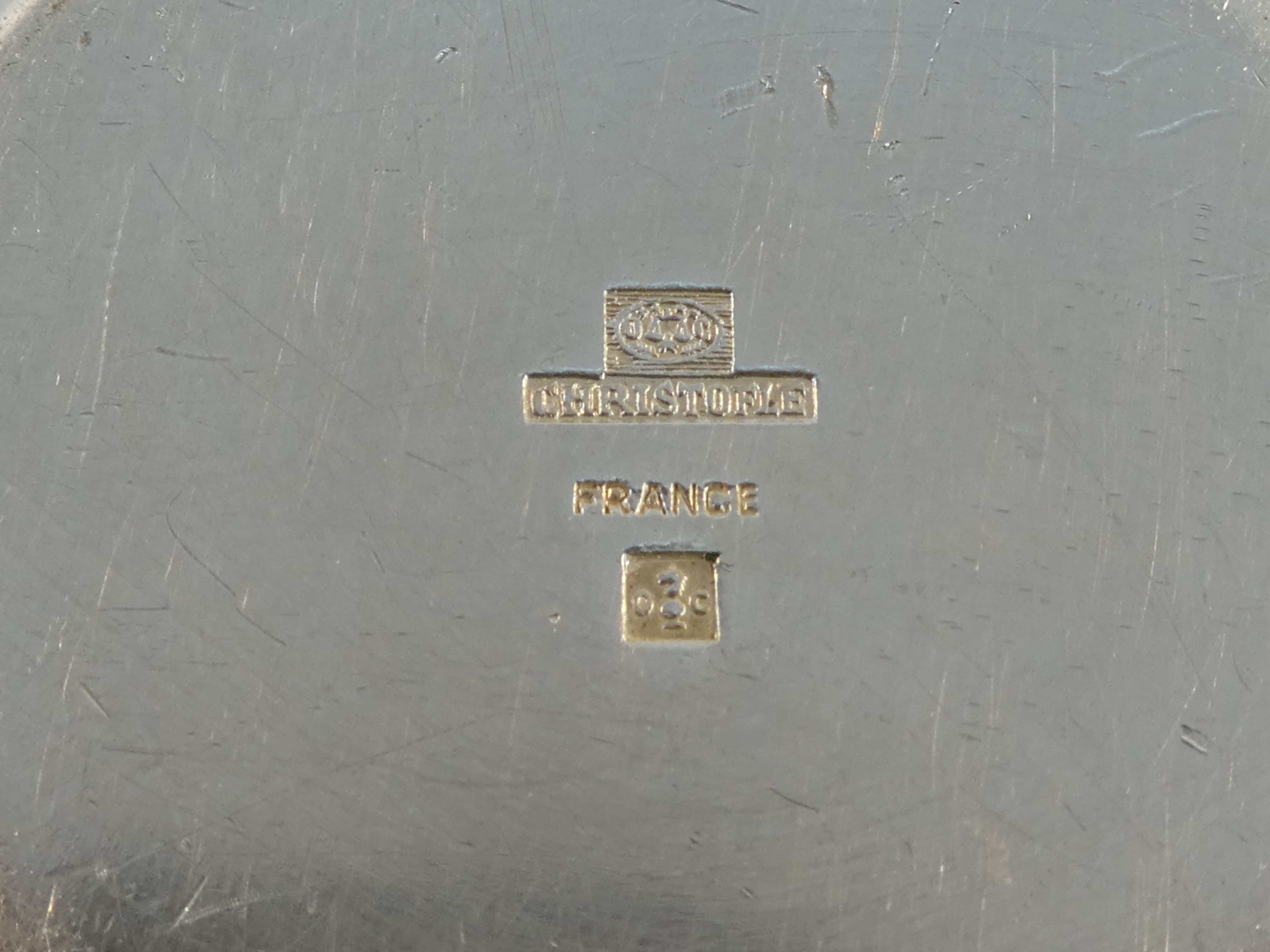 Timbale Christofle in silver metal model Villeroy