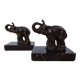 Art Deco bookends signed Gallot – elephants in spelter on marble