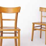 Set of 4 Vintage Frankfurter Chairs, 1960s German Dining Chairs, Beech Wood